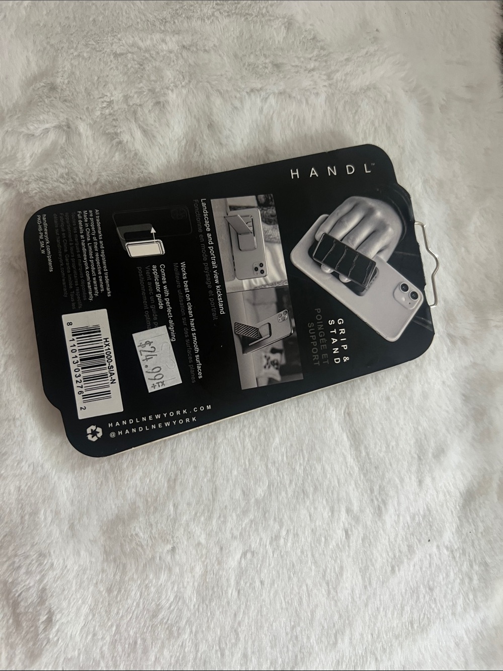 Landau Silver Glitter Phone Grip & Stand - Picture 4 of 4